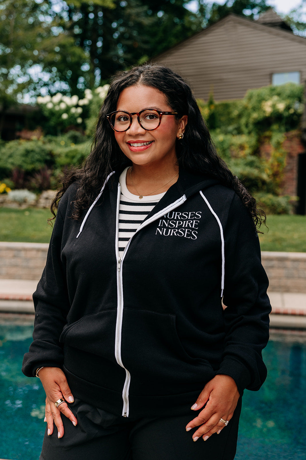 Nurses Inspire Nurses Zip-Up Hoodie