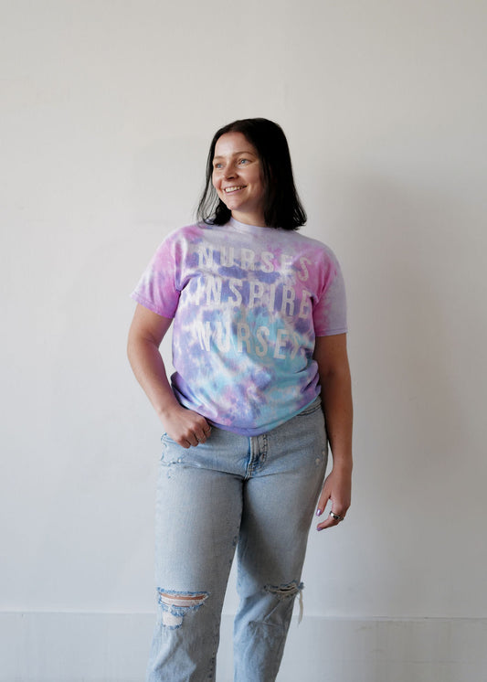 Nurses Inspire Nurses Vintage Tie Dye Tee