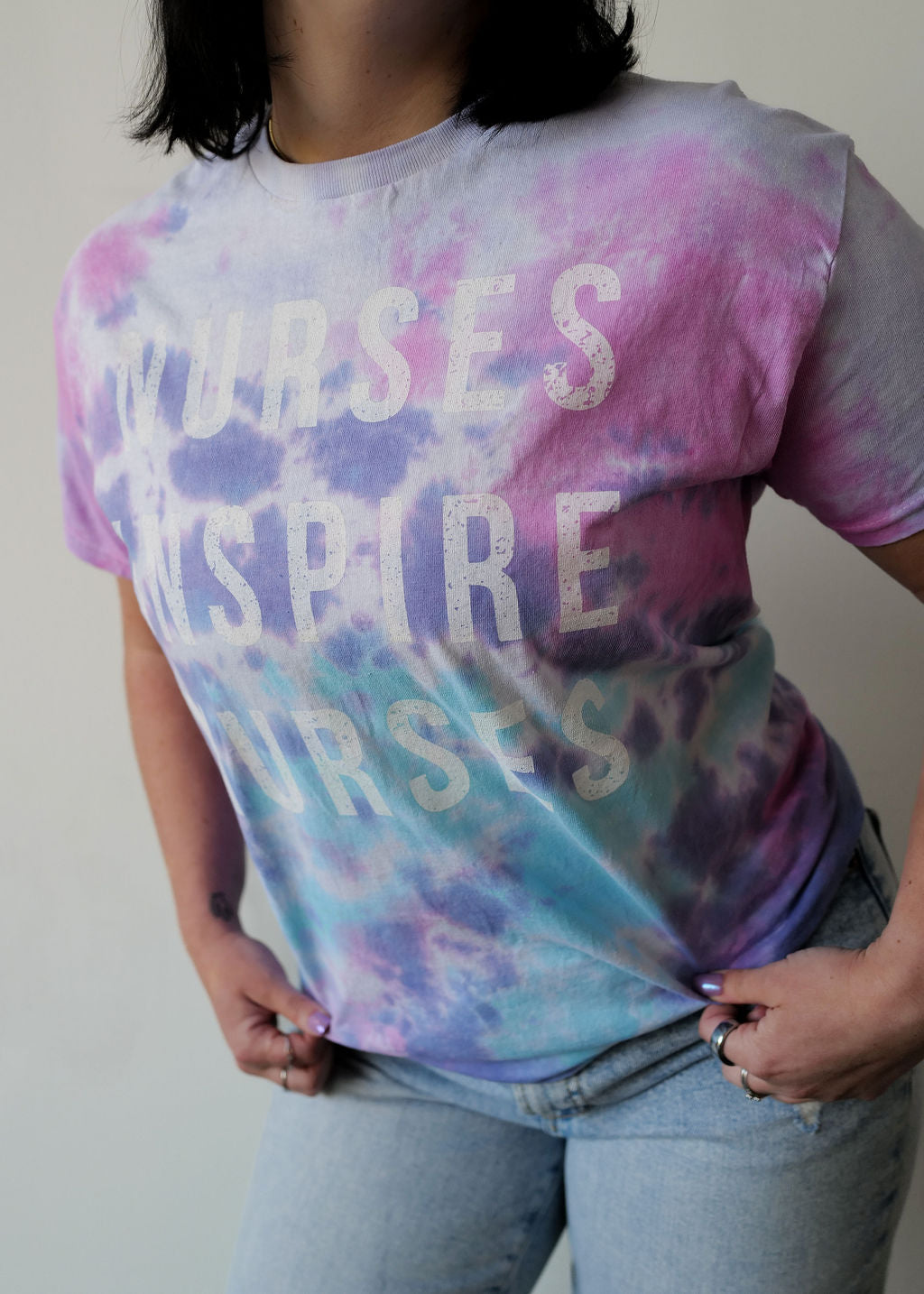 Nurses Inspire Nurses Vintage Tie Dye Tee