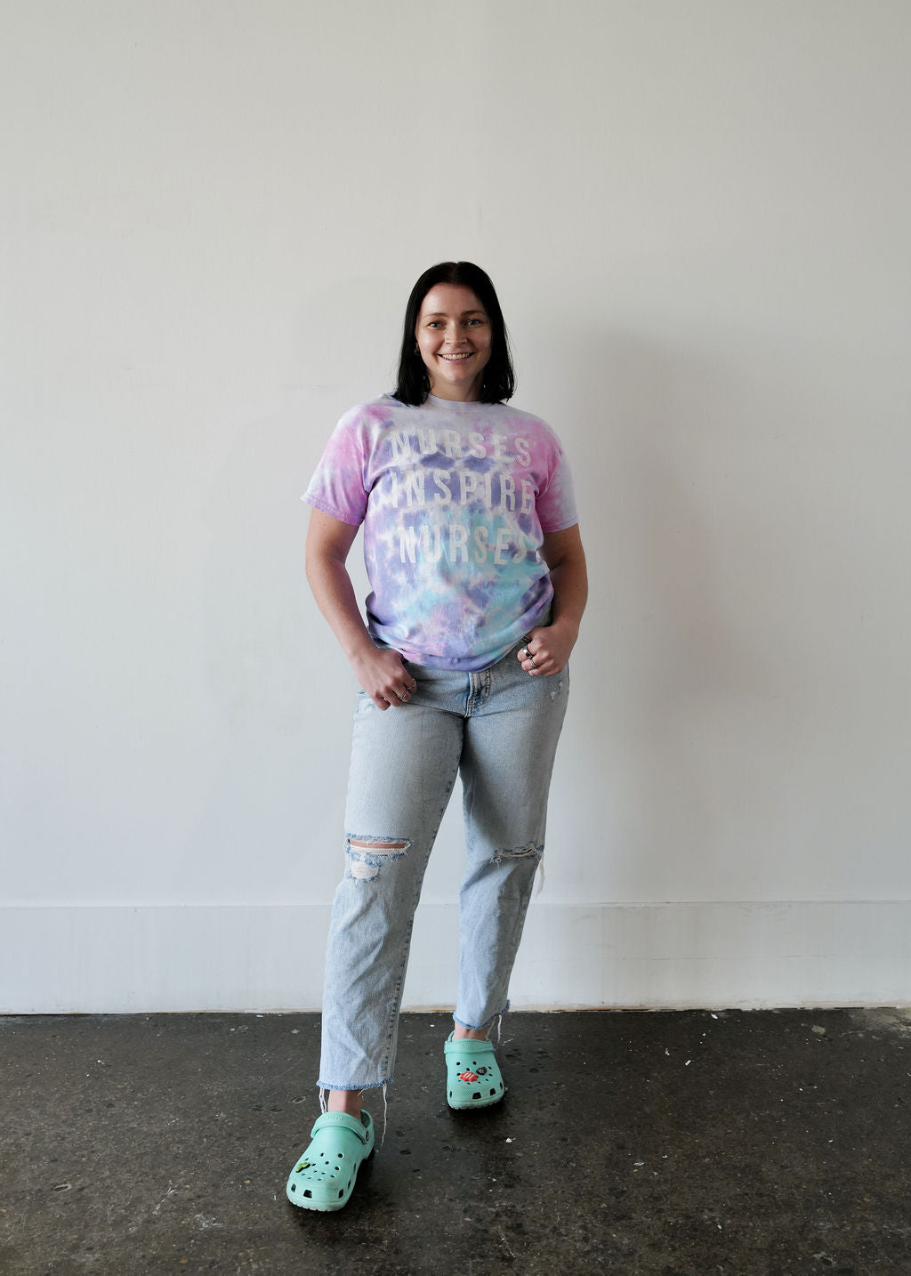 Nurses Inspire Nurses Vintage Tie Dye Tee