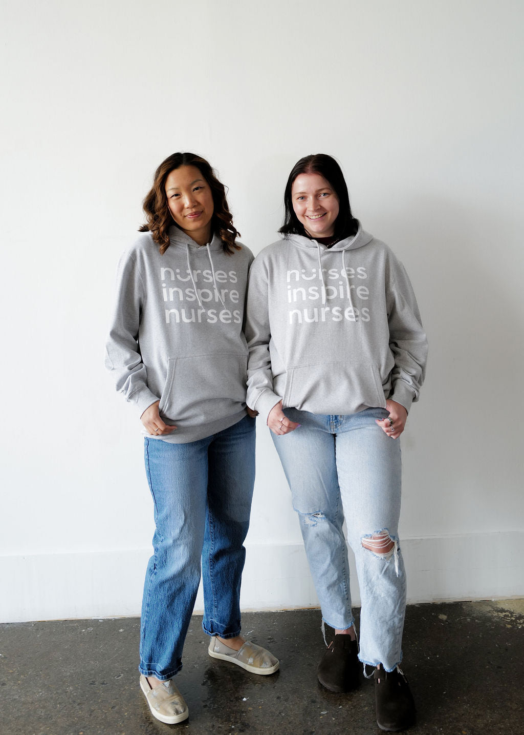 Nurses Inspire Nurses Hoodie - Heather Grey