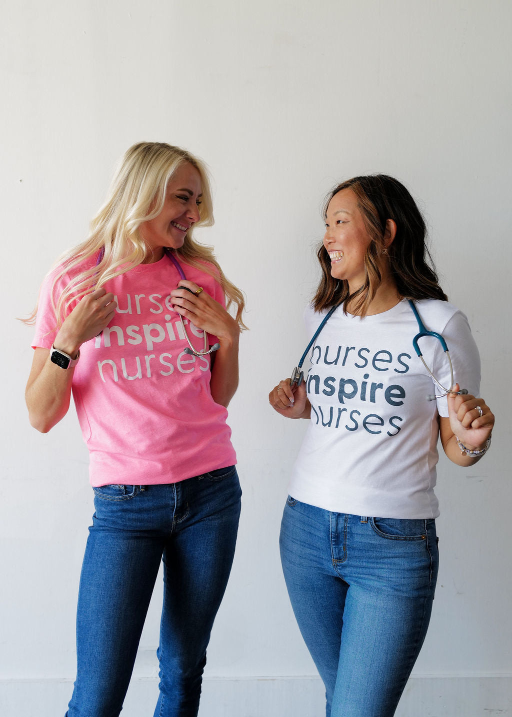 Nurses Inspire Nurses Tee - Pink (ALL SALES FINAL)