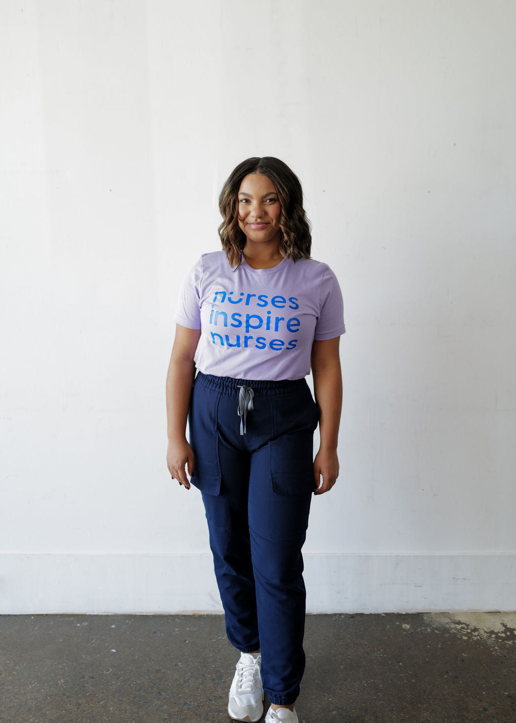 Nurses Inspire Nurses Smile Tee - Lavender