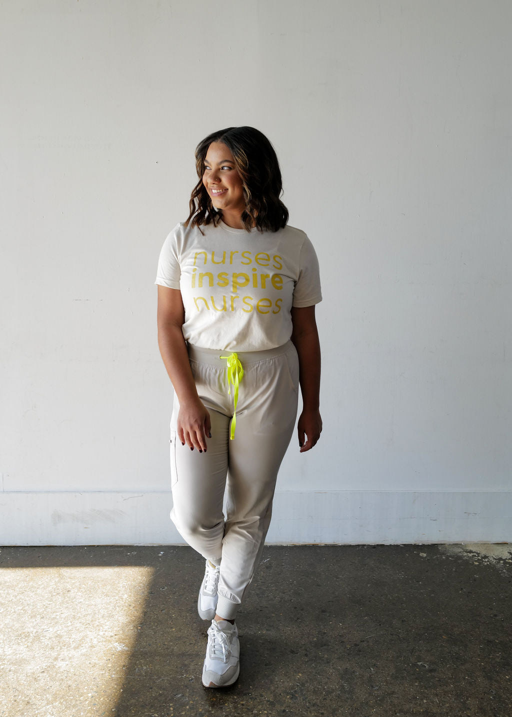 Nurses Inspire Nurses Tee - Oatmeal (ALL SALES FINAL)