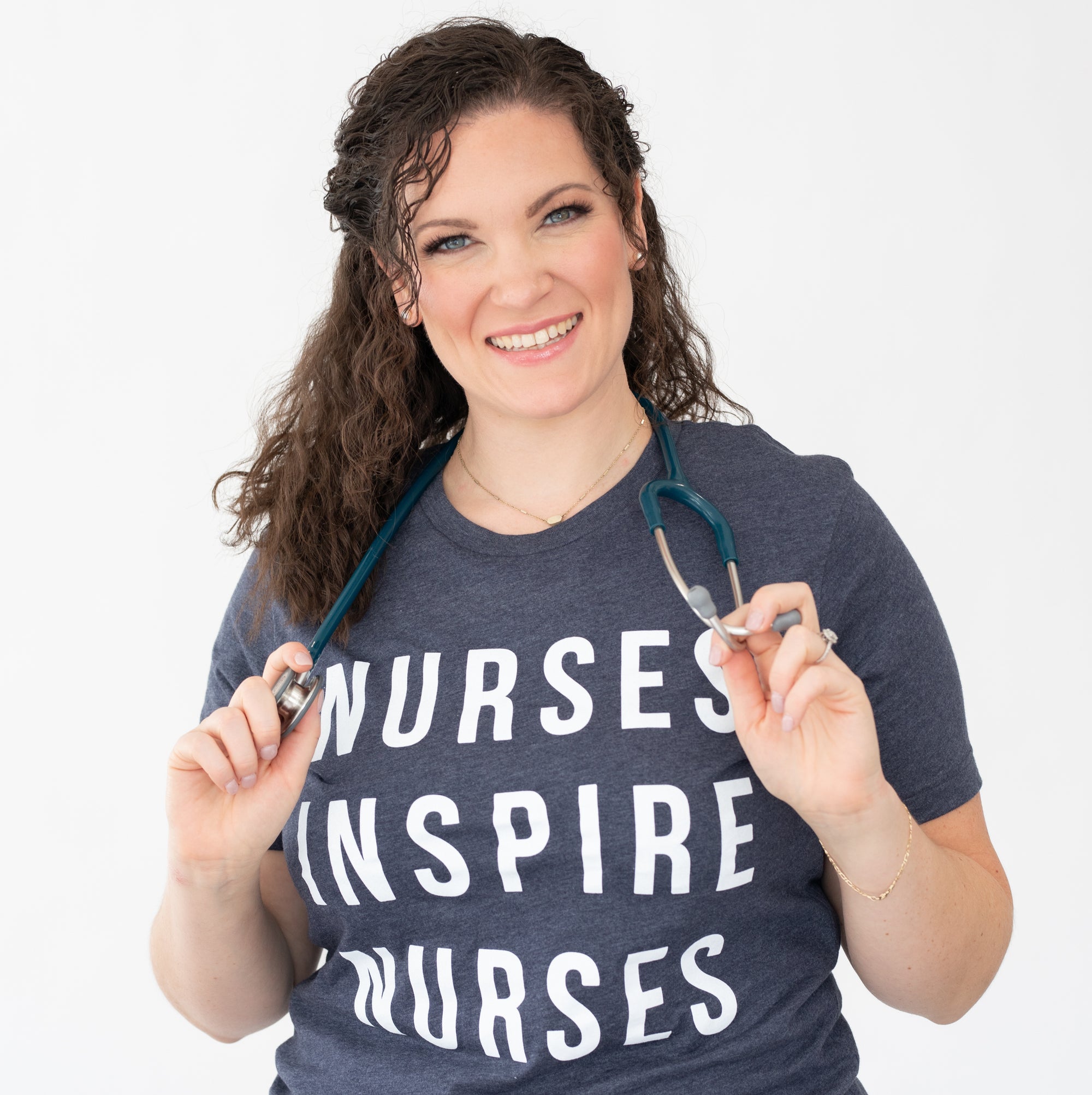 Nurses Inspire Nurses Classic Tee - Dark Blue