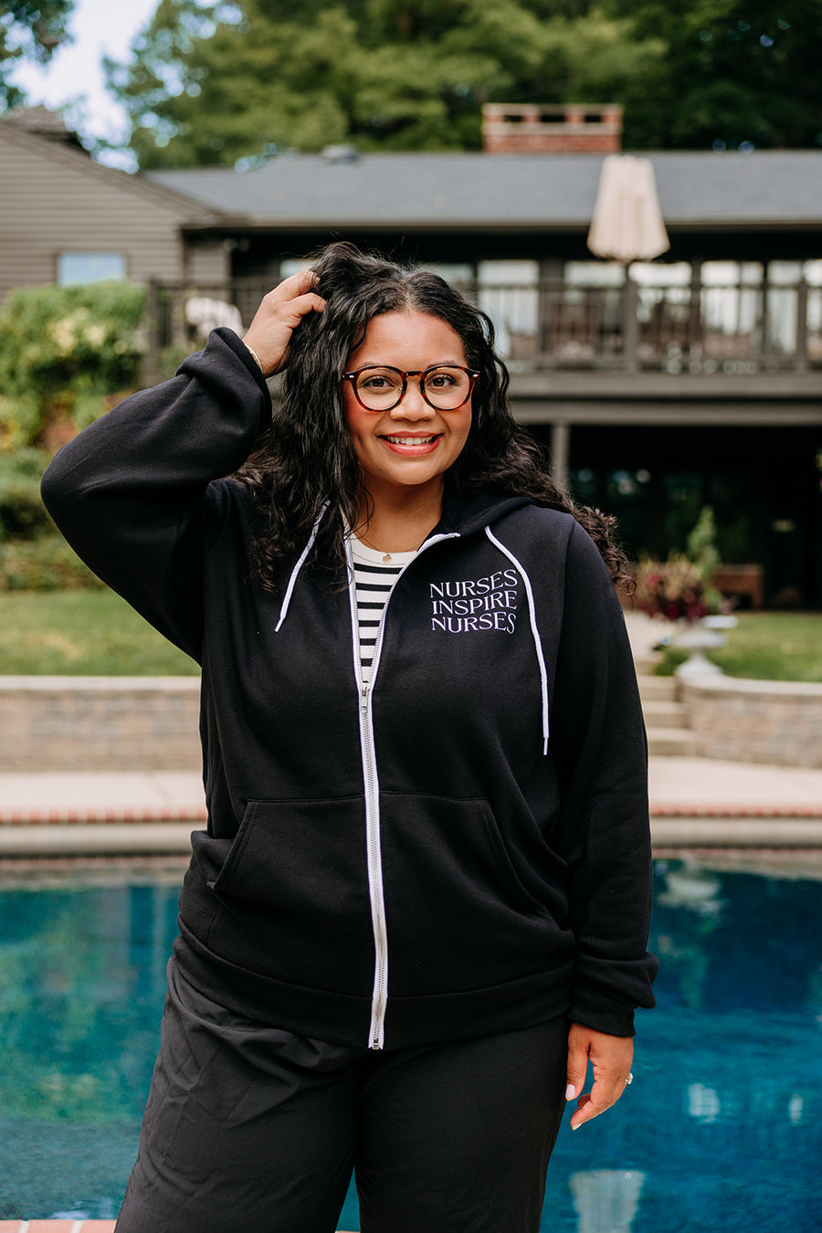 Nurses Inspire Nurses Zip-Up Hoodie