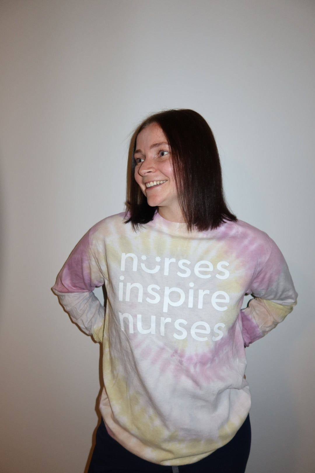 Nurses Inspire Nurses Long Sleeve Tee - Spring Dye