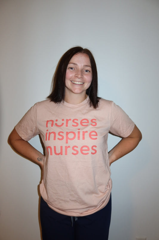 Nurses Inspire Nurses Tee - Peach