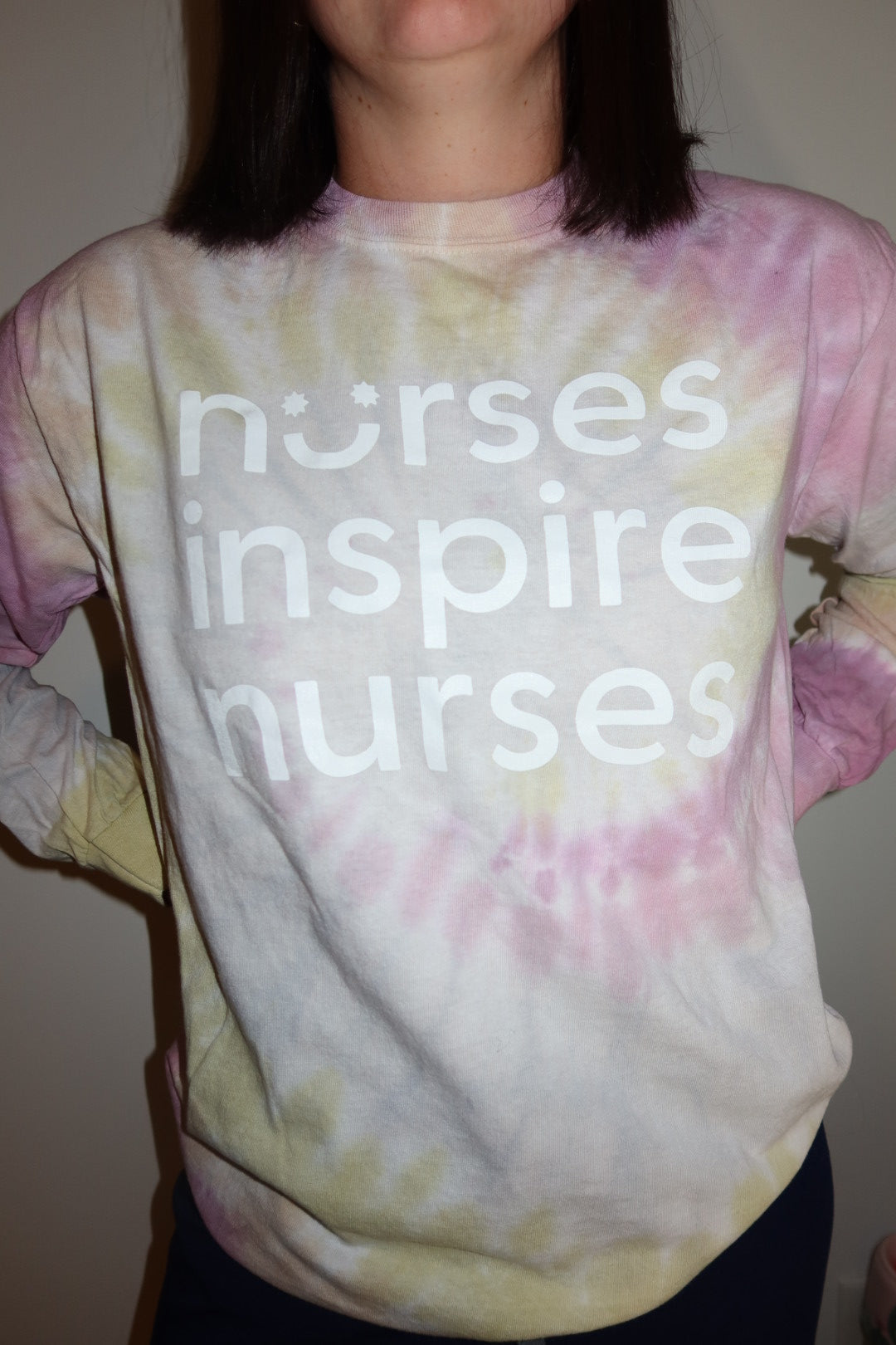 Nurses Inspire Nurses Long Sleeve Tee - Spring Dye