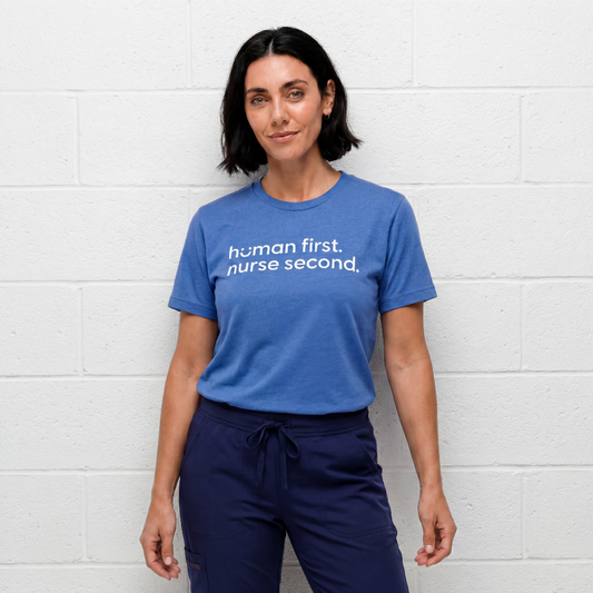 Human First Blue Tee