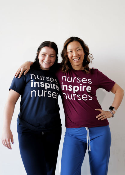 Nurses Inspire Nurses Tee - Navy