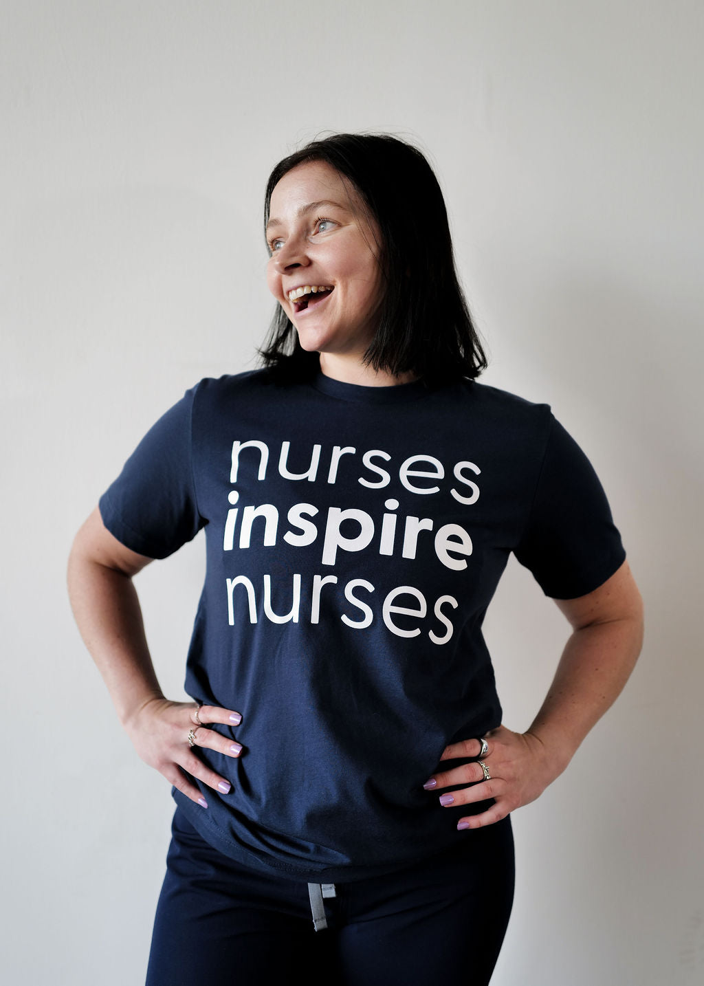 Nurses Inspire Nurses Tee - Navy