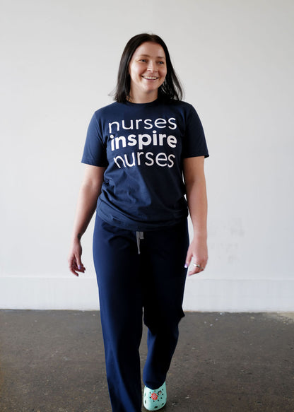Nurses Inspire Nurses Tee - Navy