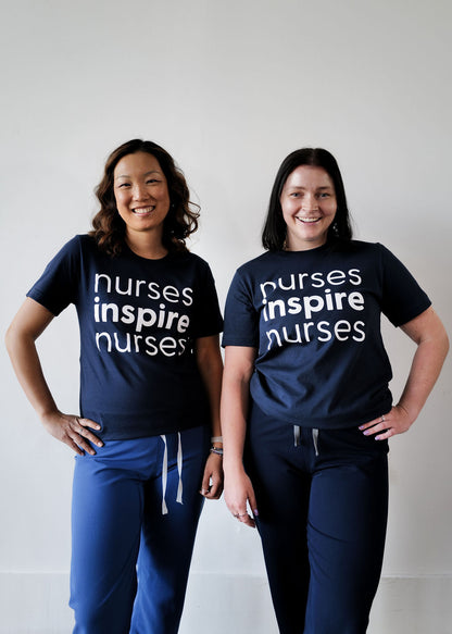 Nurses Inspire Nurses Tee - Navy