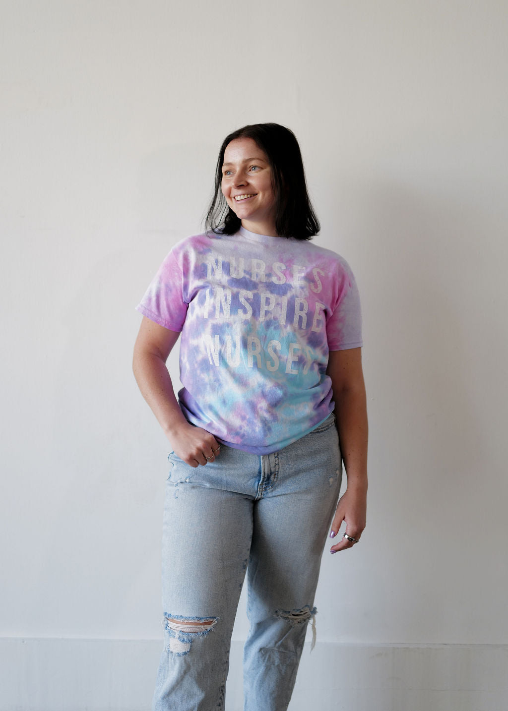 Nurses Inspire Nurses Vintage Tie Dye Tee