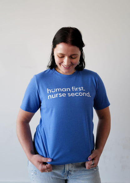 Human First Blue Tee