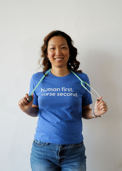 Human First Blue Tee