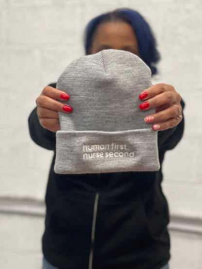 Human First Heather Grey Beanie