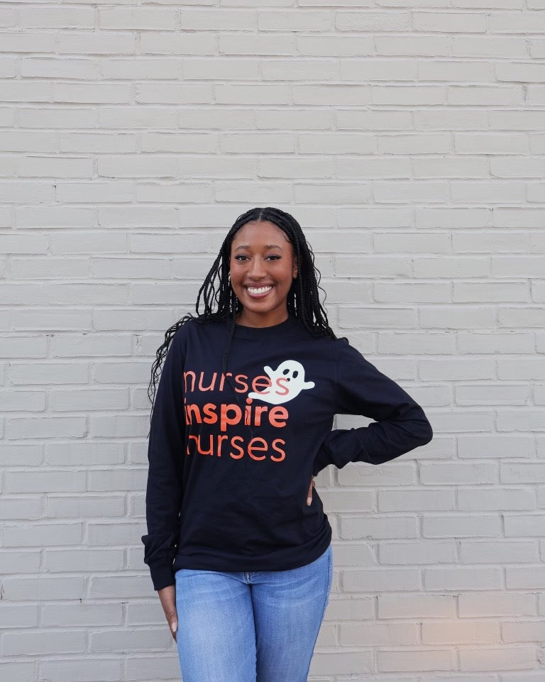 Nurses Inspire Nurses Spooky Long Sleeve (ALL SALES FINAL)