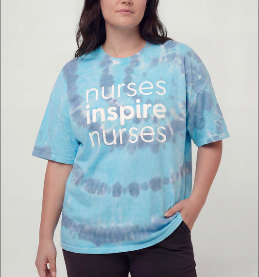 Nurses Inspire Nurses Vintage Summer Tie Dye Tee (MISPRINT)