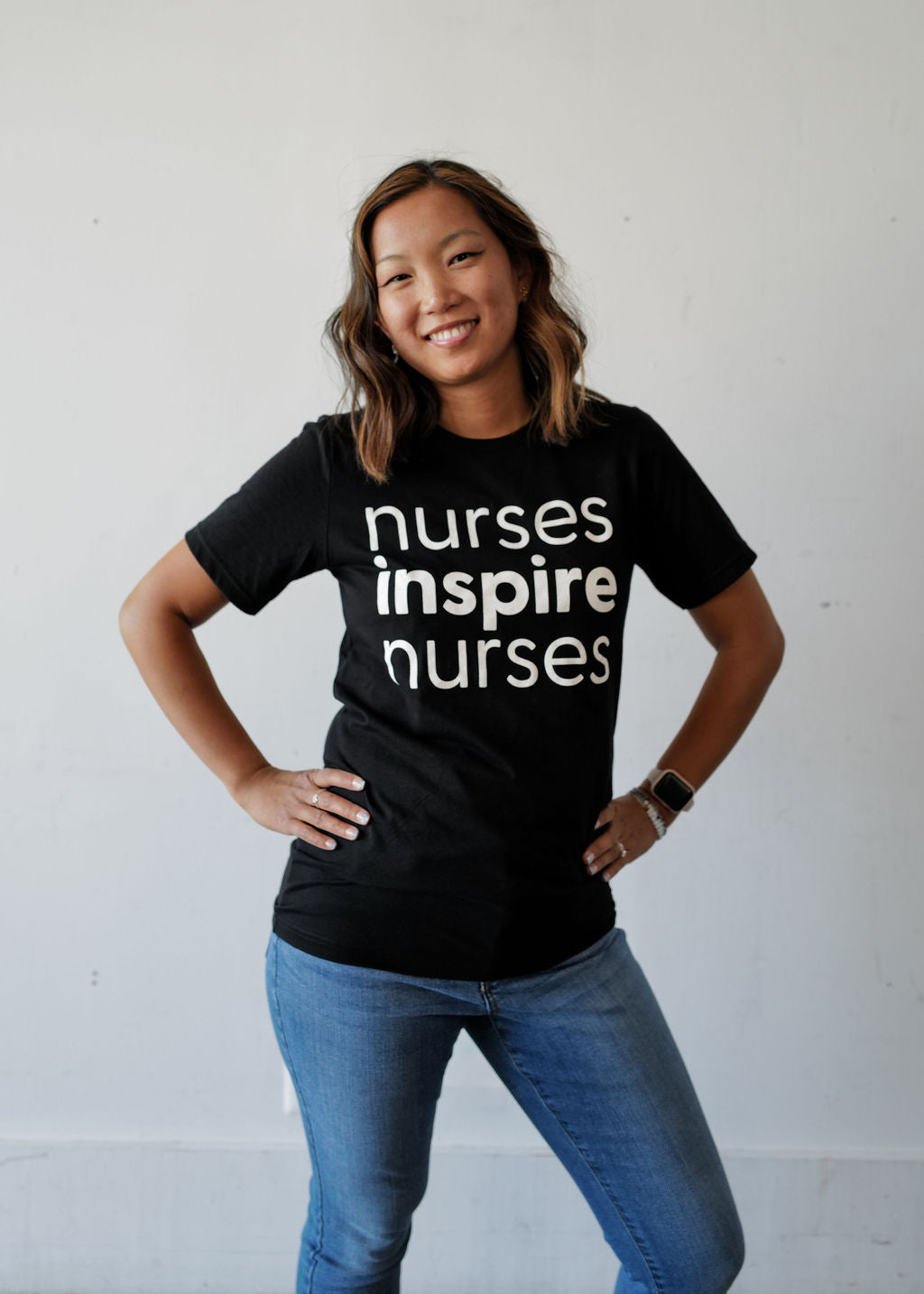 Nurses Inspire Nurses Tee - Black