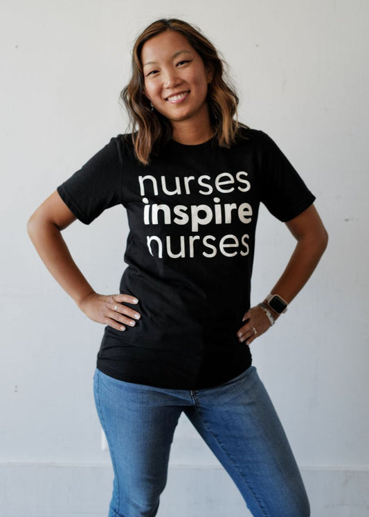 Nurses Inspire Nurses Tee - Black