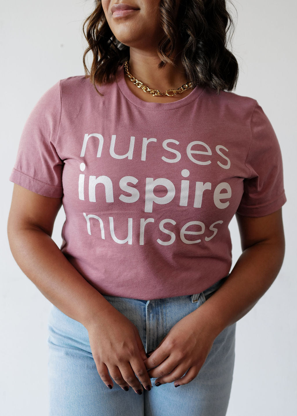 Nurses Inspire Nurses Tee - Mauve