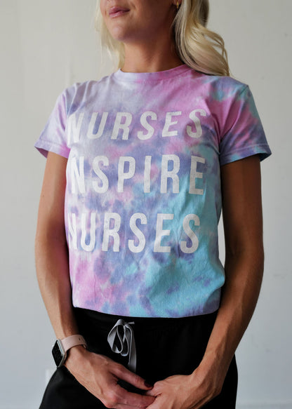 Nurses Inspire Nurses Vintage Tie Dye Tee