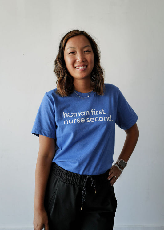 Human First Blue Tee