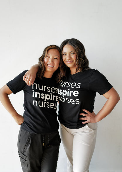 Nurses Inspire Nurses Tee - Black