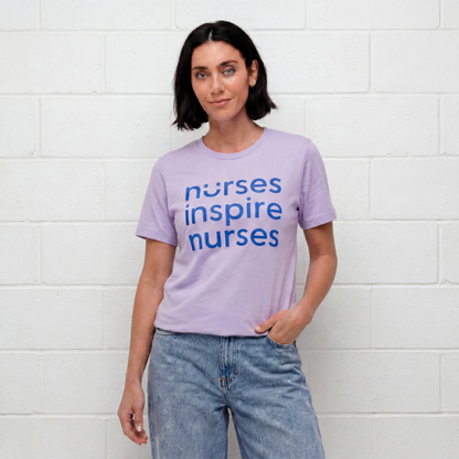 Nurses Inspire Nurses Smile Tee - Lavender