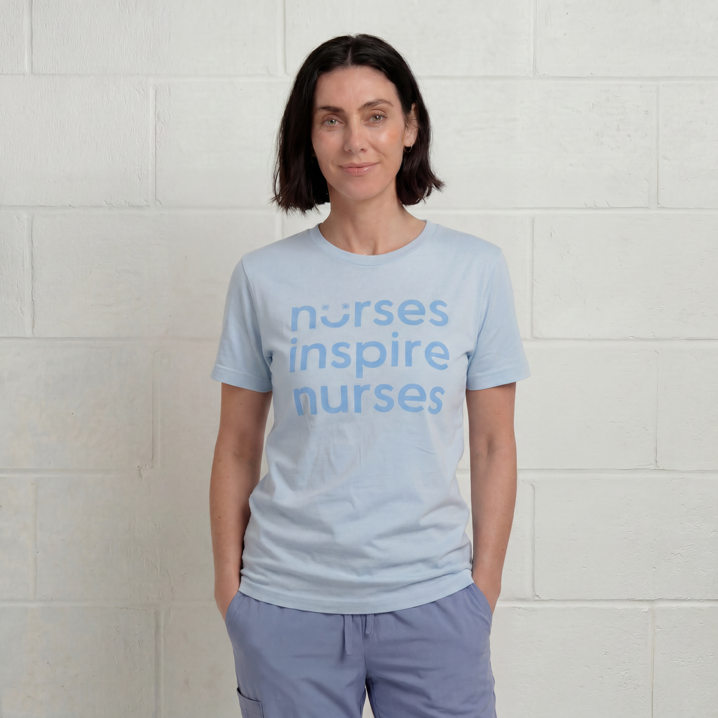 Nurses Inspire Nurses Tee - Sky Blue