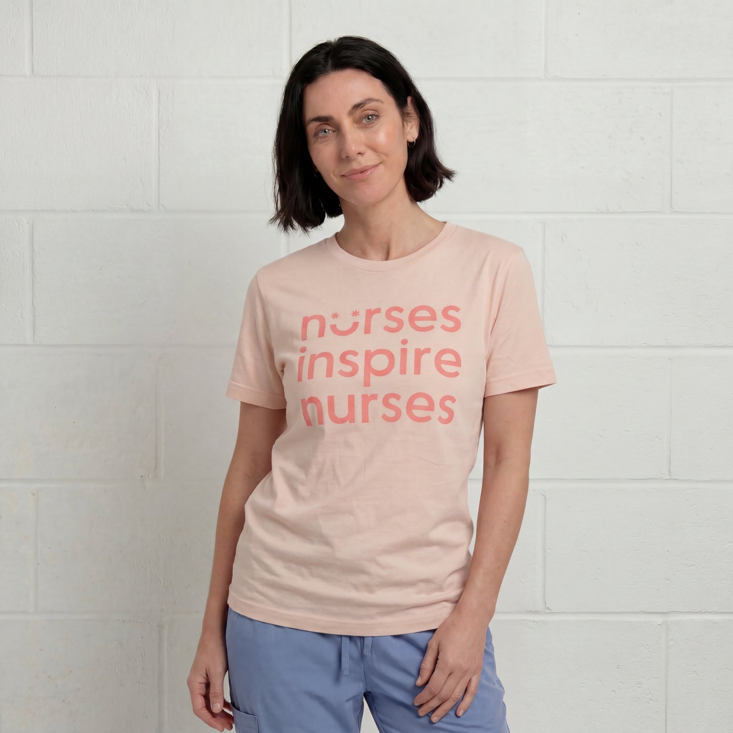Nurses Inspire Nurses Tee - Peach