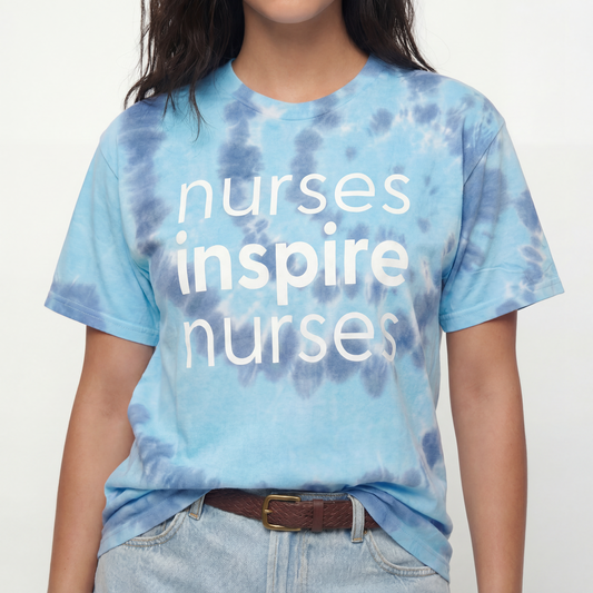 Nurses Inspire Nurses Vintage Summer Tie Dye Tee (ALL SALES FINAL)