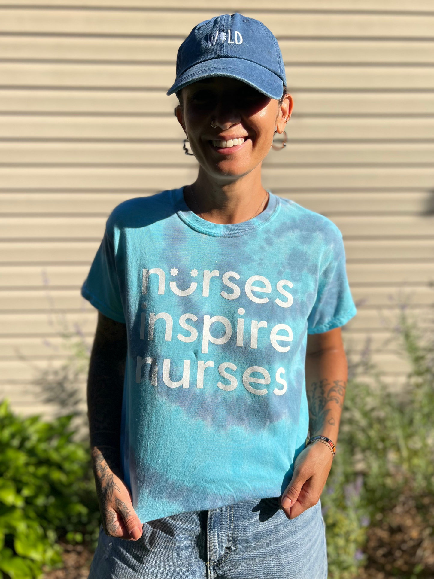 Nurses Inspire Nurses Vintage Summer Tie Dye Tee