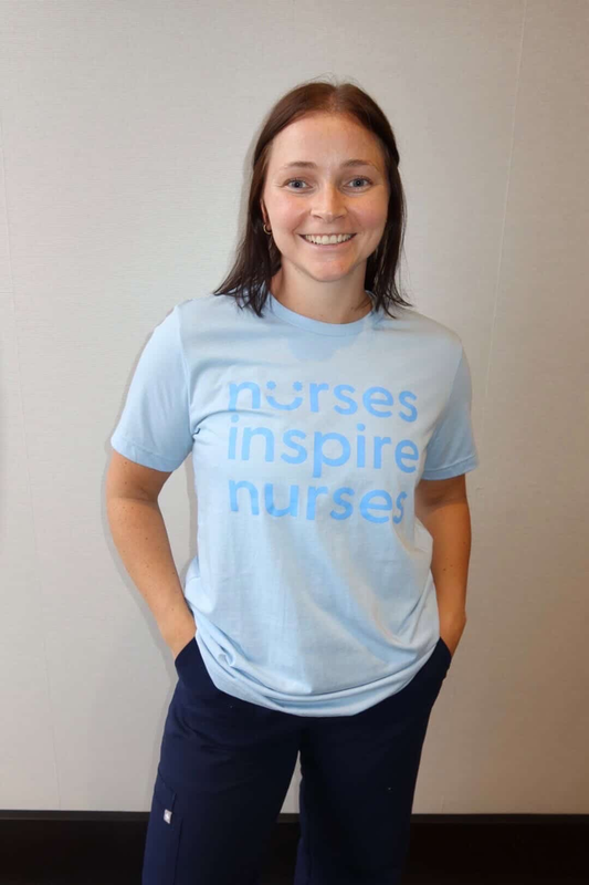 Nurses Inspire Nurses Tee - Sky Blue