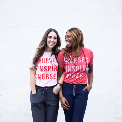 Nurses Inspire Nurses Classic Tees - Red and Pink