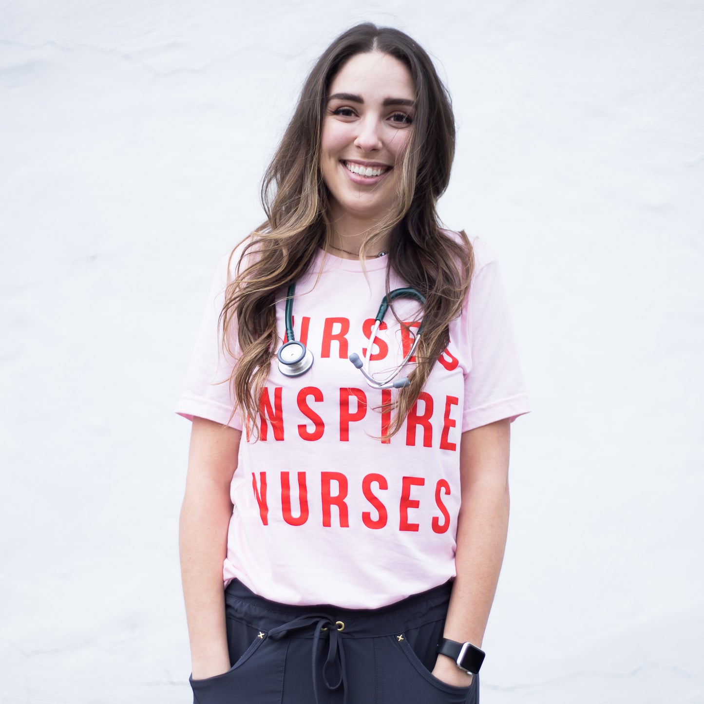 Nurses Inspire Nurses Classic Tees - Red and Pink