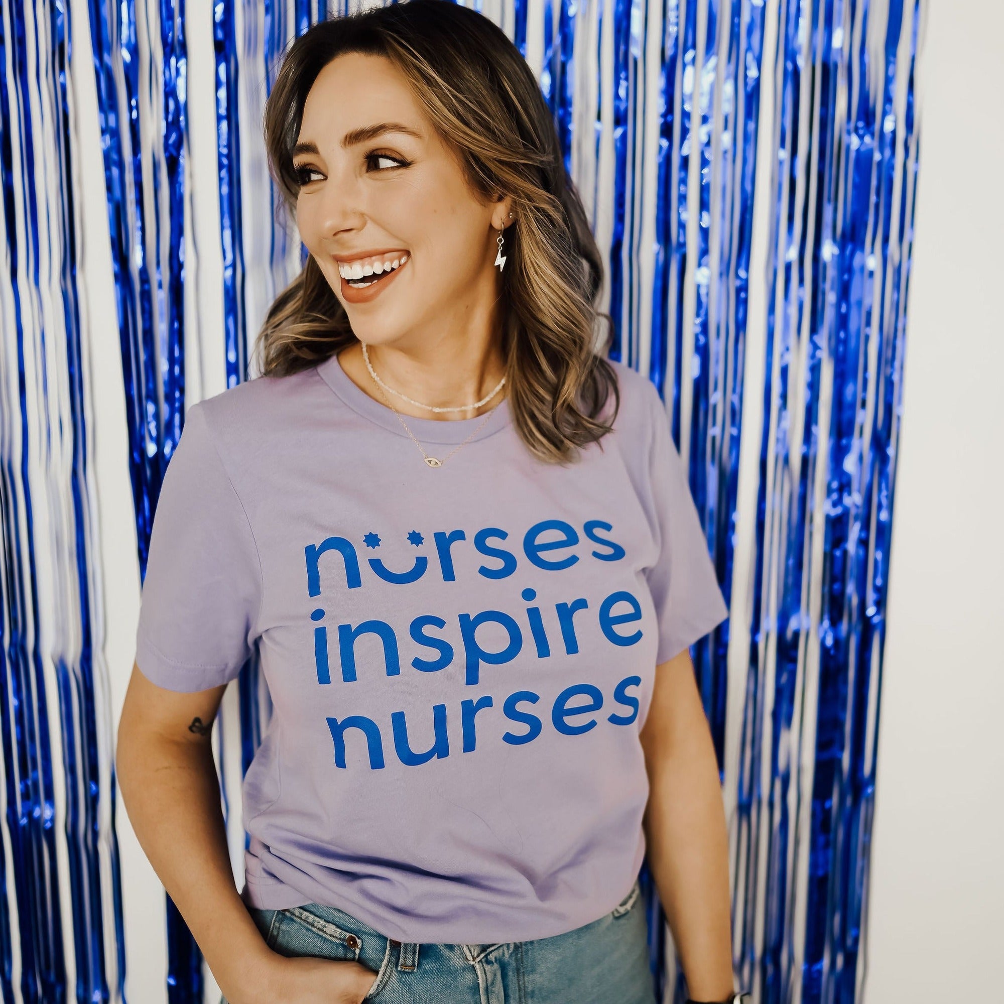 Nurses Inspire Nurses Lavender Smile Tee